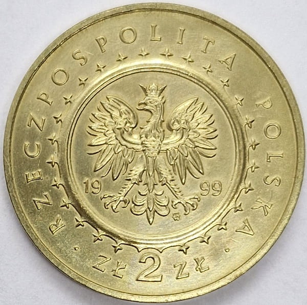 Moneta 2 zł pałac Potockich w Radzyniu Podlaskim 1999