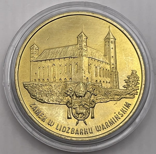 Moneta 2 zł zamek w Lidzbarku Warmińskim 1996