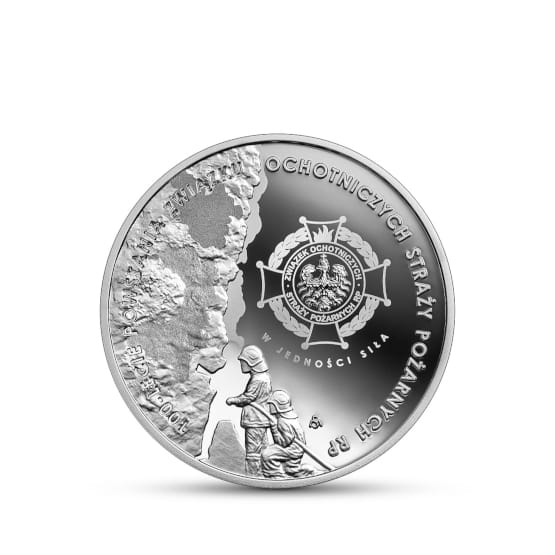 Moneta 10 zł 100-lecie powstania Związku Ochotniczych Straży Pożarnych RP