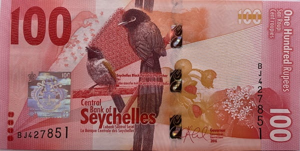 Seszele banknot 100 rupii UNC