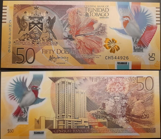 Trynidad i Tobago banknot 50 dolarów 2015