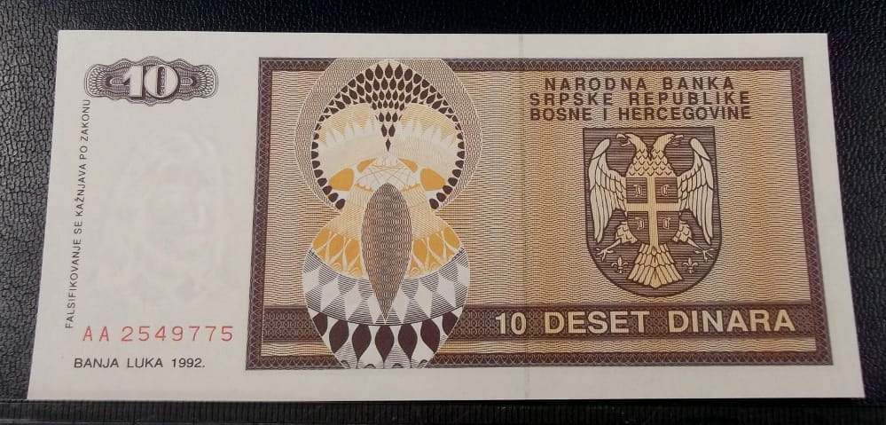 10 dinarów BOŚNIA I HERCEGOWINA