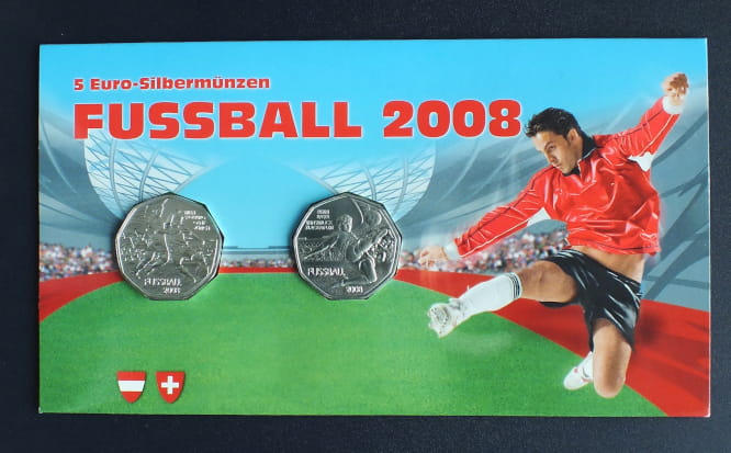 Zestaw 2 x 5 EURO Fussball 2008