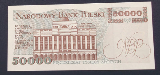 50000 zł Stanisław STASZIC 1993 UNC