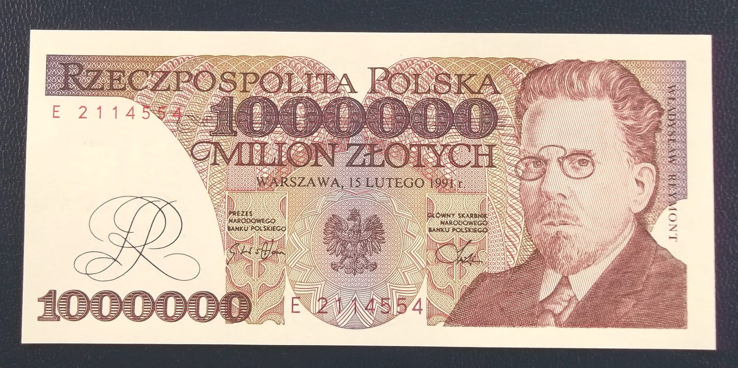 1000000 zł Władysław REYMONT 1991 UNC