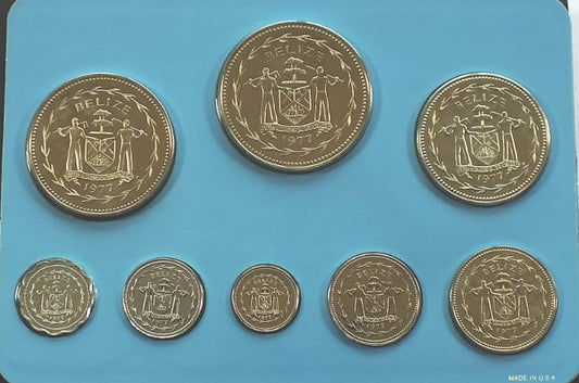 Zestaw 8 monet ptaki - BELIZE