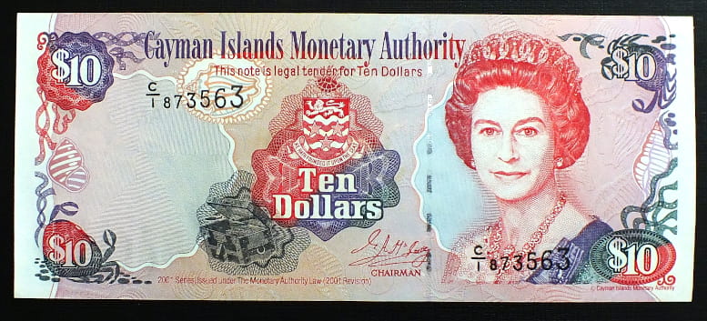 10 Dolarów - Kajmany 2001 r.