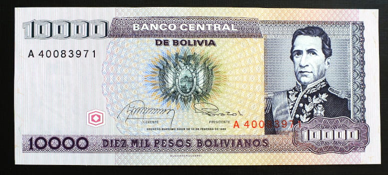10000 Pesos - Boliwia 1984 r.