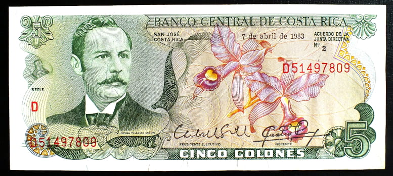 5 Colones - Kostaryka 1993 r.