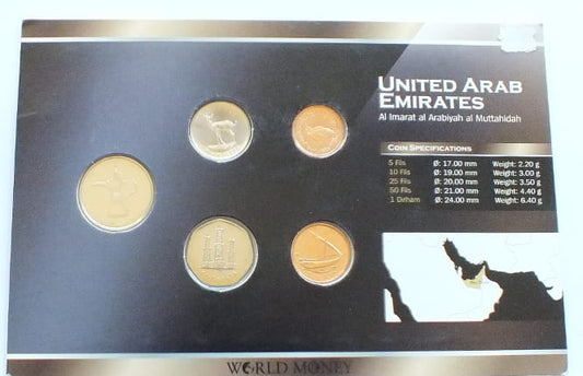 Zastaw 5 monet Zjednoczone Emiraty Arabskie