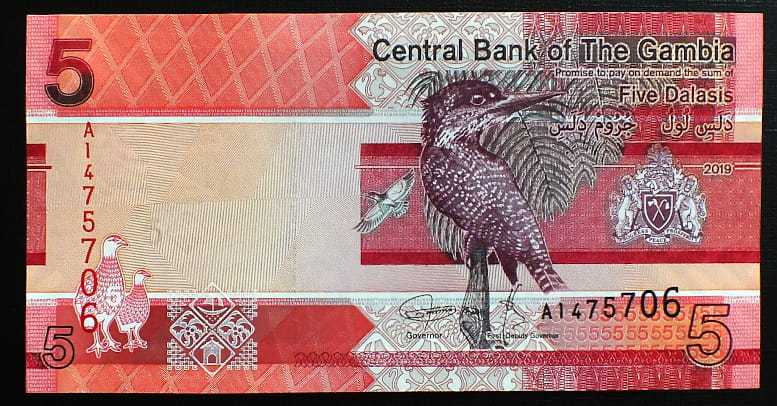 5 Dalasis - Gambia 2019 r.