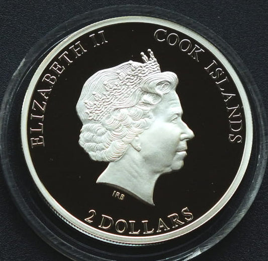 2 dolary Jeleń - Red Deer - 1/2 OZ Cook Islands 2014 r.