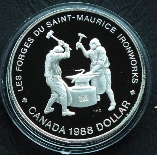 1 dollar 250th Anniversary of St. Maurice Ironworks - Kanada (1)