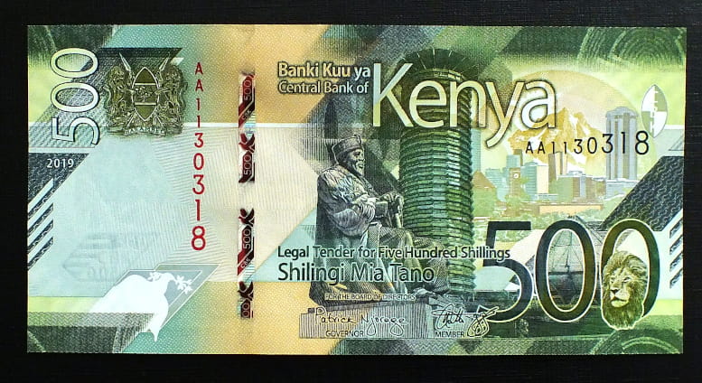 500 Szylingów - Kenia 2019 r.