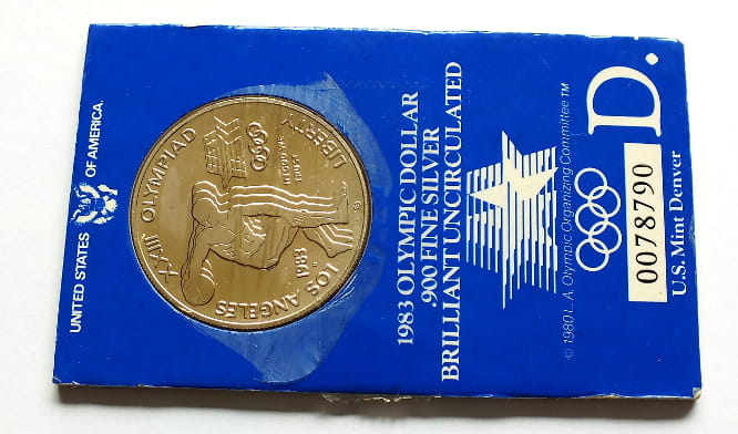 1 USD 1983 Olimpic Dollar D - UNC w blistrze