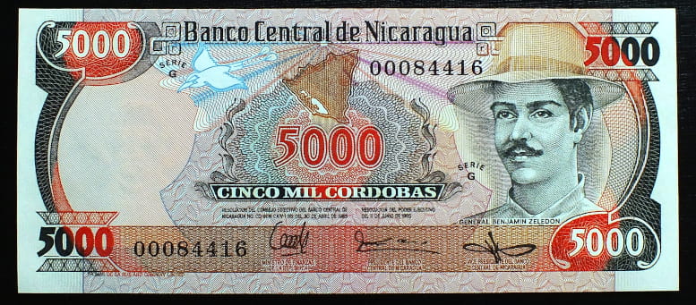 5000 Cordobas - Nikaragua