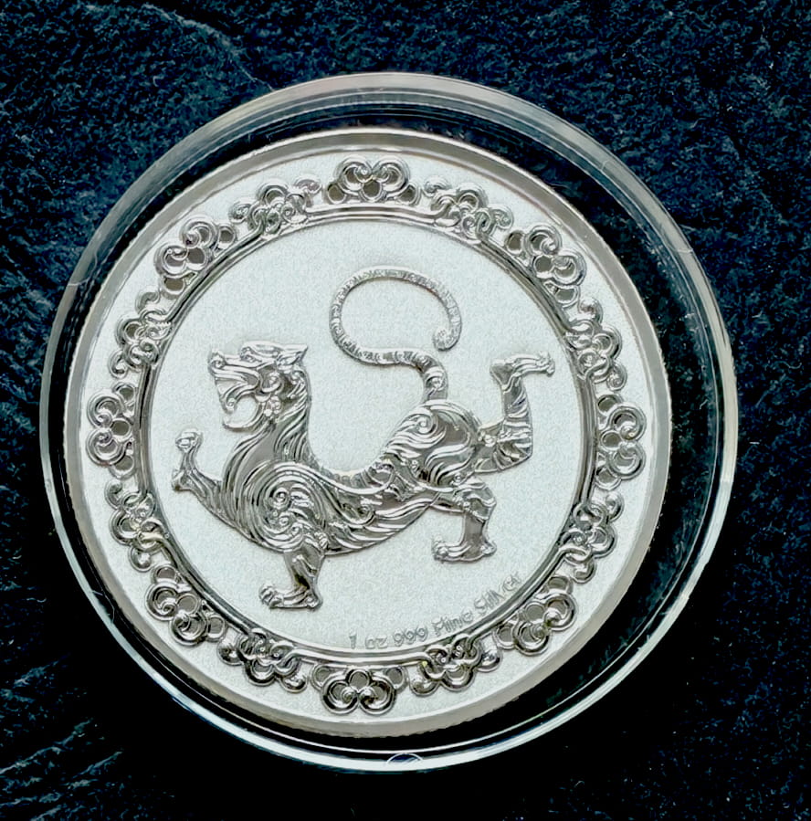 Niue 2 dolary White Tiger (1 OZ Ag) - 2019 r.