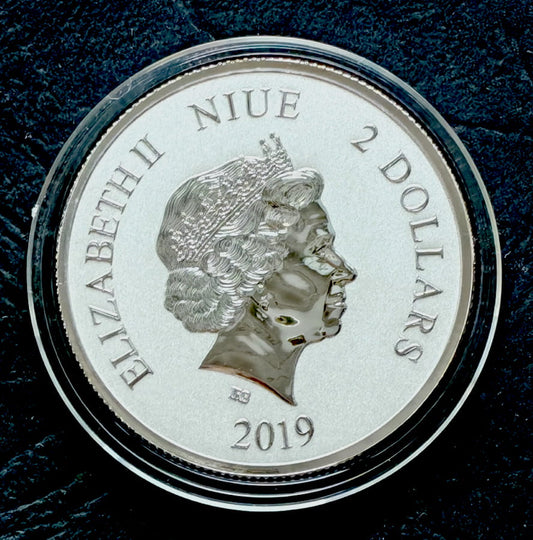 Niue 2 dolary White Tiger (1 OZ Ag) - 2019 r.