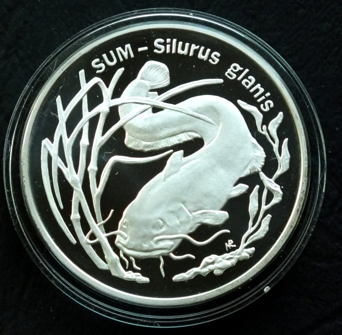 20zł Zwierzęta świata: Sum (łac- Silurus glanis)