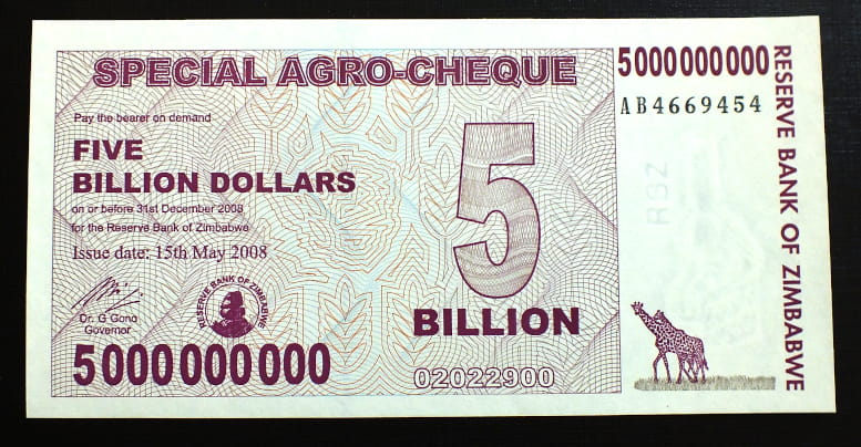 5 000 000 000 Dolarów - Zimbabwe