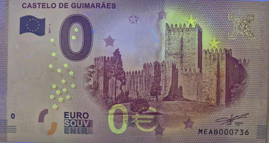0 euro Portugalia Castelo de Guimaraes 2017