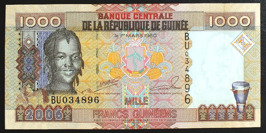 1000 Franków - Gwinea 2006 r.