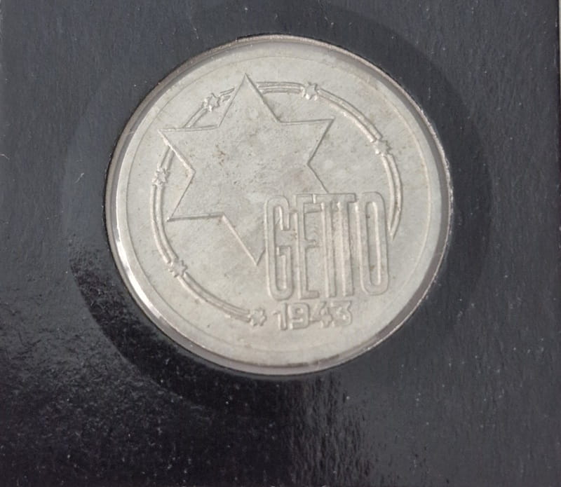 Moneta 10 marek 1943 Getto Łódź