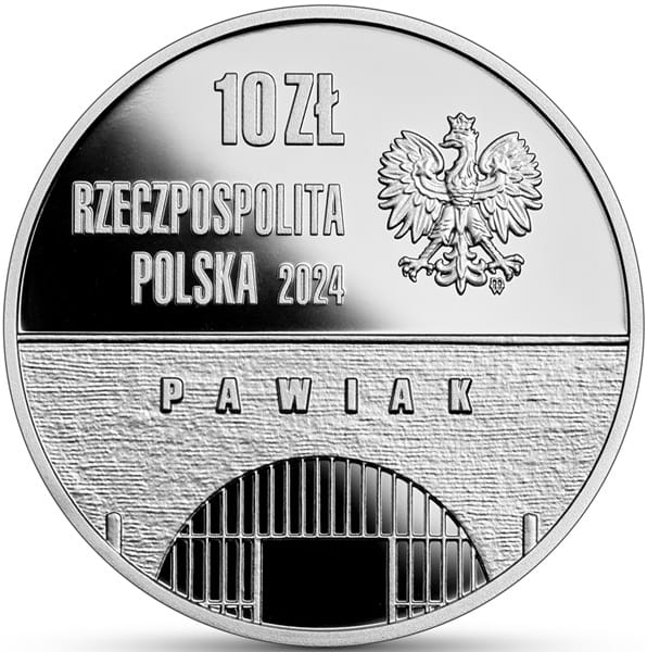 Moneta 10 zł Pamięci więźniów warszawskiego Pawiaka 2024