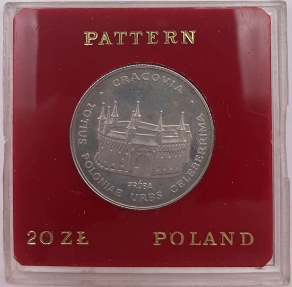 Moneta 20 zł Barbakan Karków 1981 r. próba