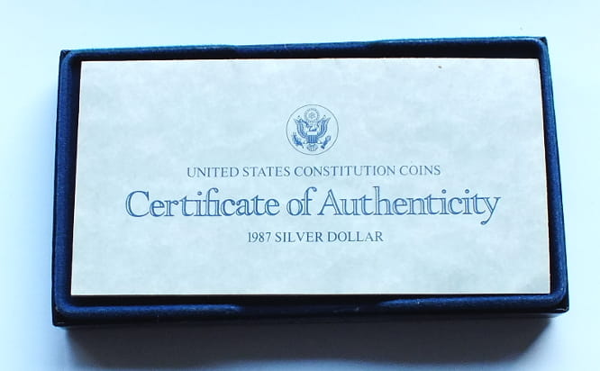 1 dollar 200 lat Konstytucji 1987 - stempel zwykły!