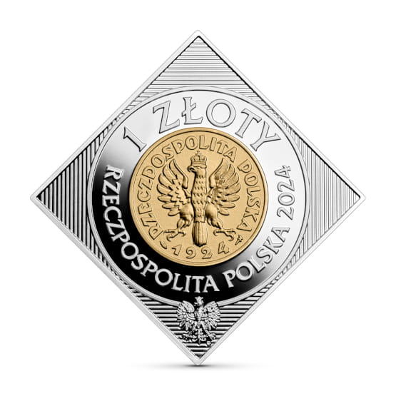 Moneta 1 zł 100. rocznica wprowadzenia złotego do obiegu