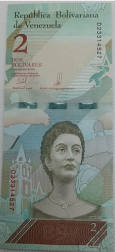 Wenezuela banknot 2 Bolivares 2018 UNC
