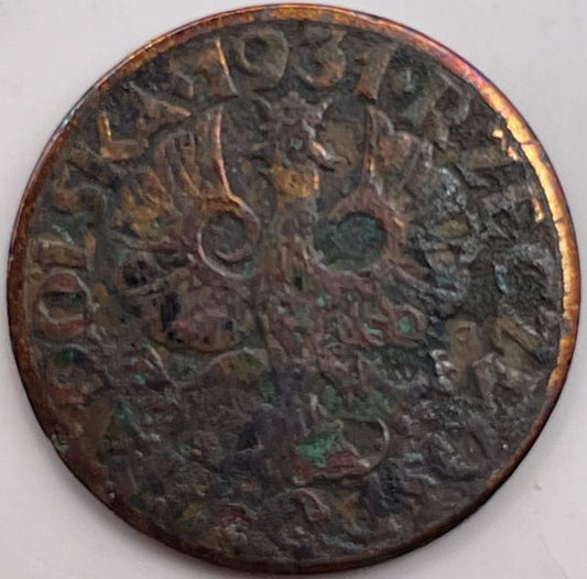 Moneta 2 grosze 1931 r.