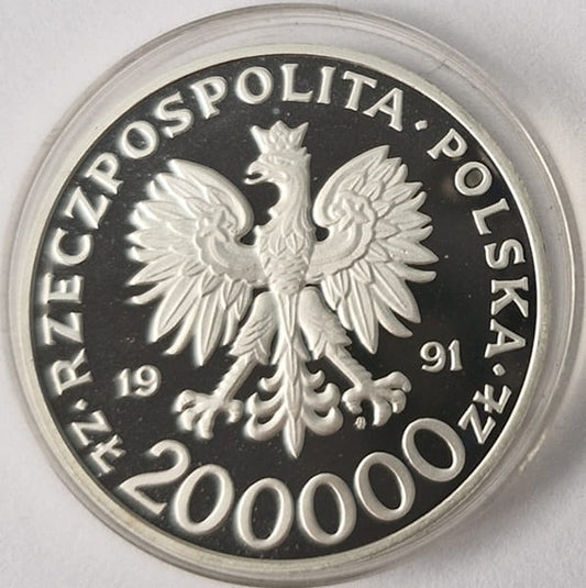 Moneta 200 000 zł Michał Tokarzewski-Karaszewicz Torwid 1991