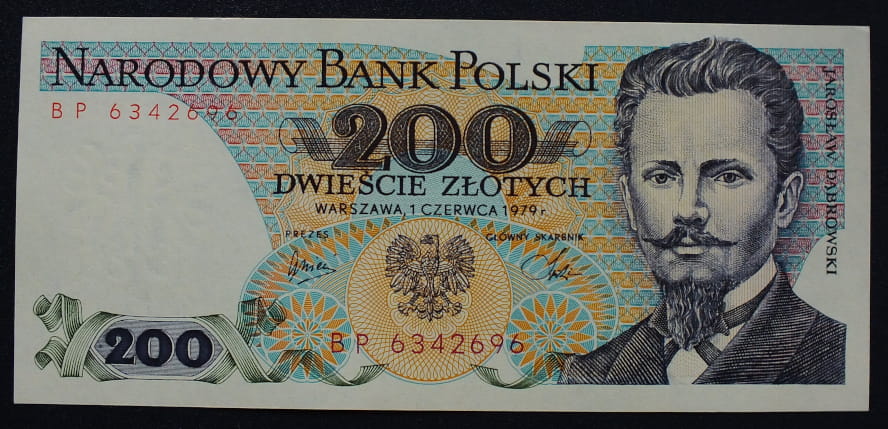 200 zł Jarosław DĄBROWSKI 1979 UNC