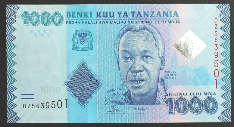 1000 Szylingów - Tanzania 2010 r.