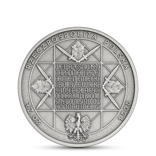 Moneta 20 zł Sowiecka agresja na Polskę – 17 IX 1939 r.