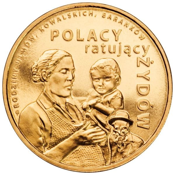 2 zł Polacy ratujący Żydów – rodzina Ulmów, Kowalskich, Baranków