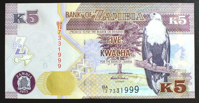 5 Kwacha - Zambia 2012 r.