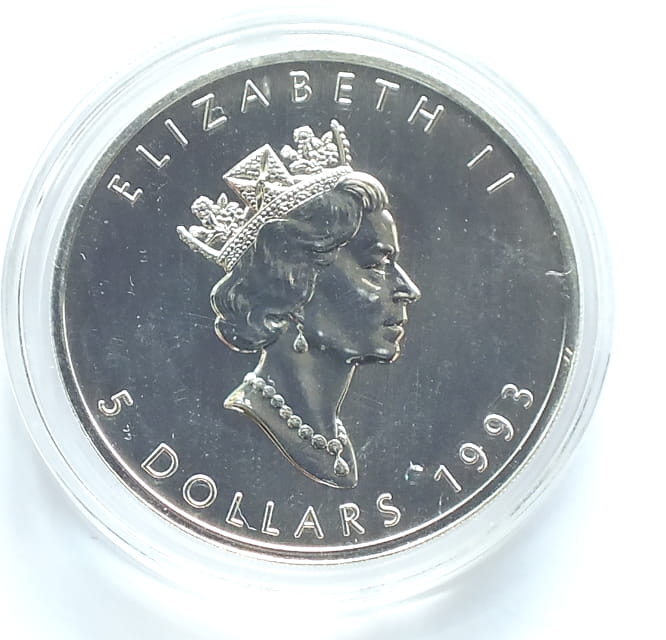 5 dolarów Liść Klonu Kanada 1 OZ