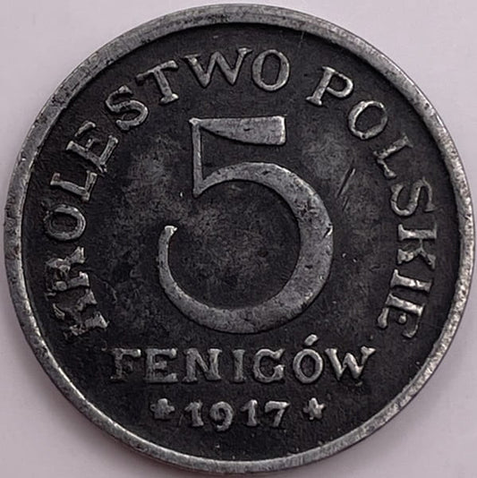 5 fenigów 1917 r. Królestwo Polskie
