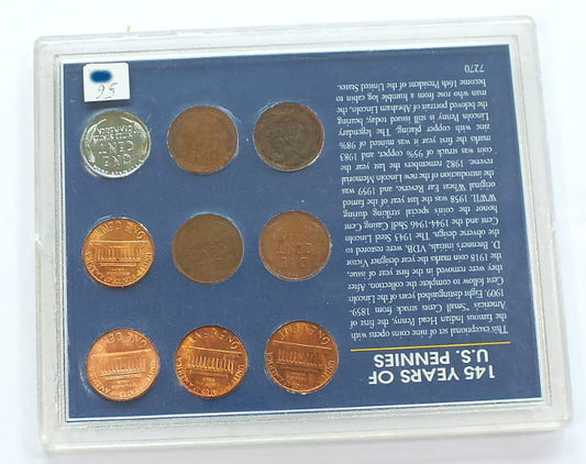 9 x 1 cent 1895-2005