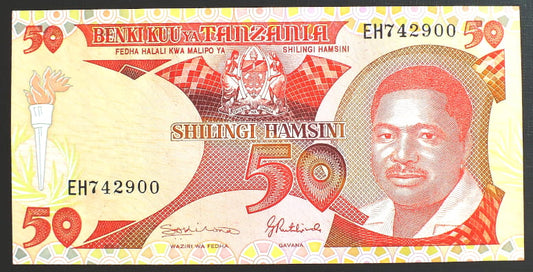 50 Szylingów - Tanzania 1986 r.