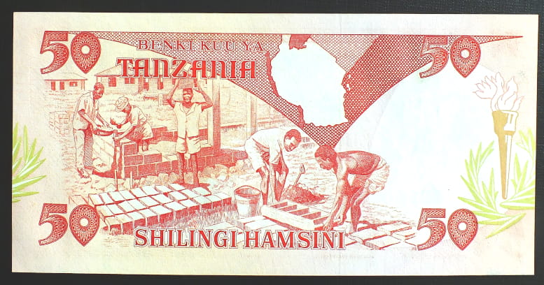 50 Szylingów - Tanzania 1986 r.