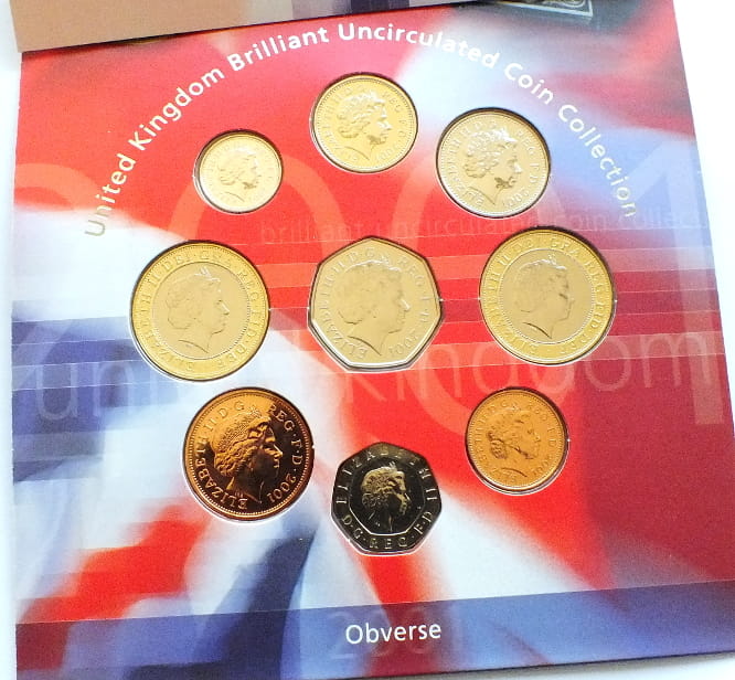 Zestaw monet Wielka Brytania - 9 szt