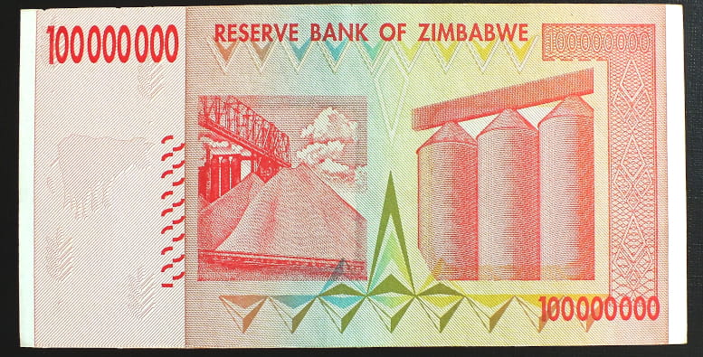 100 000 000 Dollars - Zimbabwe  200 r.