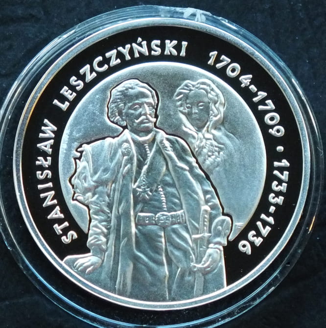 10 zł Stanisław Leszczyński (1704-1709; 1733-1736) - półpostać