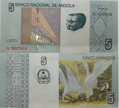 Angola banknot  5 Kwanzas  2012