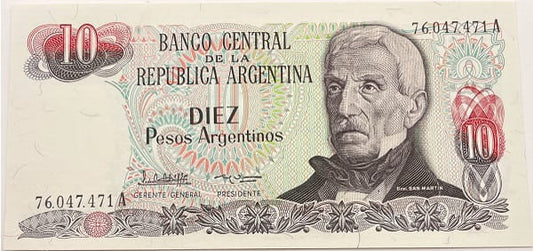 Argentyna banknot  10 pesos UNC