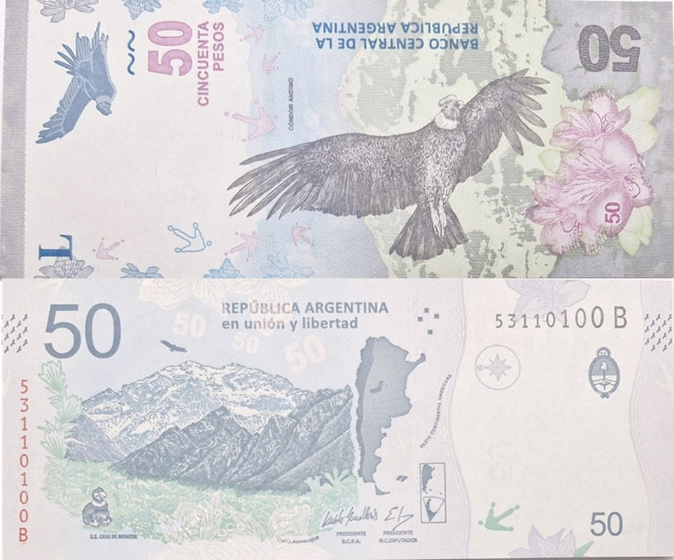 Argentyna banknot 50 pesos UNC